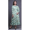 thumbnail image 2 of Bimba Tie-Dye Women Cotton Smocked Boho Renaissance Long Ruffle MaxiDress-Small, 2 of 5