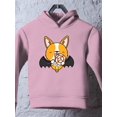 thumbnail image 3 of Cute Corgie Bat Costume Hoodie Toddler -Image by Shutterstock,  5 Toddler, 3 of 4