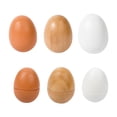 thumbnail image 1 of Huevos de madera para jugar, huevos falsos de madera, juegos de comida para niños, juguetes de cocina con forma de huevo de Pascua, juguetes de cocina, 1 of 9