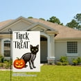 thumbnail image 2 of JOOCAR Trick or Treat Black Cat and Pumpkin Linen Garden Flag for Fall Autumn Home Outdoor Garden Yard Door Decor 12x18 inch, 2 of 5