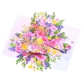 thumbnail image 2 of Tarjeta emergente 3D premium hecha a mano con flores para cumpleaños para mujeres con feliz cumpleaños, ramo, tarjeta de regalo con tarjeta de nota y sobre para esposa, novia, madre, hermana, abuela, 2 of 8