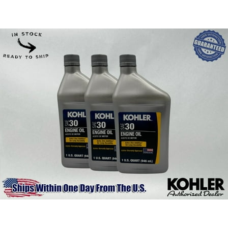 Kohler Genuine OEM Synthetic Blend SAE 30 4-Cycle Engine Oil 25 357 03-S-3PACK