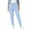 DK1-Light Blue, variant on Fleece Lined Leggings Women Winter Warm Tights Elastic Waisted Drawstring Yoga Pants Cold Weather Thick Thermal Leggings for Petite Women