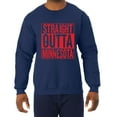 thumbnail image 2 of Straight Outta Minnesota MIN Fan | Fantasy Baseball Fans | Mens Sports Crewneck Graphic Sweatshirt, Navy, Medium, 2 of 4