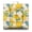 Floral Lemon Medit, variant on Pineapple Print Floor Cushion&nbsp;– 22x22 Inch Square Meditation Pillow, Soft Dutch Velvet, Hawaiian Aesthetic Seating for Yoga & Lounge