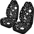 thumbnail image 2 of Xoenoiee Set of 2 Car Seat Covers Front Seats Only Bucket Seat Cover Moon Stars Celestial Pattern Auto Interior Accessories Driver Seat Covers, Easy to Clean, 2 of 6