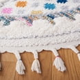 thumbnail image 3 of SAFAVIEH Moroccan Fringe Donovan Southwestern Shag Area Rug, Ivory/Grey, 6'7" x 6'7" Round, 3 of 8