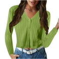 thumbnail image 2 of LOVZFMLL Cardigan pour Femmes Mode et Hiver Manches Décontractées Couleur Unie Chandail Blouse Cardigan, 2 of 8