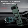 thumbnail image 2 of for Google Pixel 6 Case with Camera Lens Cover HD Screen Protector, 10 FT Military Grade Drop Protection, Magnetic Ring Holder Kickstand Protective Phone Case, Pine Green, 2 of 12