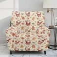 thumbnail image 2 of Renewold Santa Claus Gingerbread Man Stretch Recliner Couch Cover Comfy Reclining Protector 4 Pieces Stretch Reclining Slipcover Extra Large Recliner Cover for Christmas Home Decor, 2 of 8