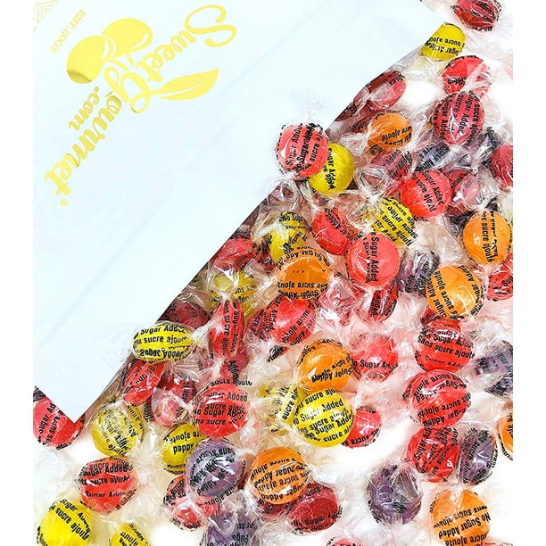 SweetGourmet Sugar Free Assorted Wild Fruit Buttons Bulk Hard Candy 3 Pounds