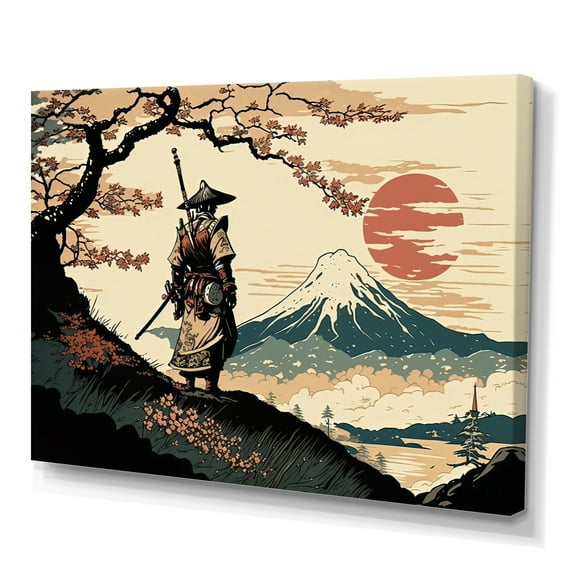 Designart Samurai In Japon II Canvas Wall Art