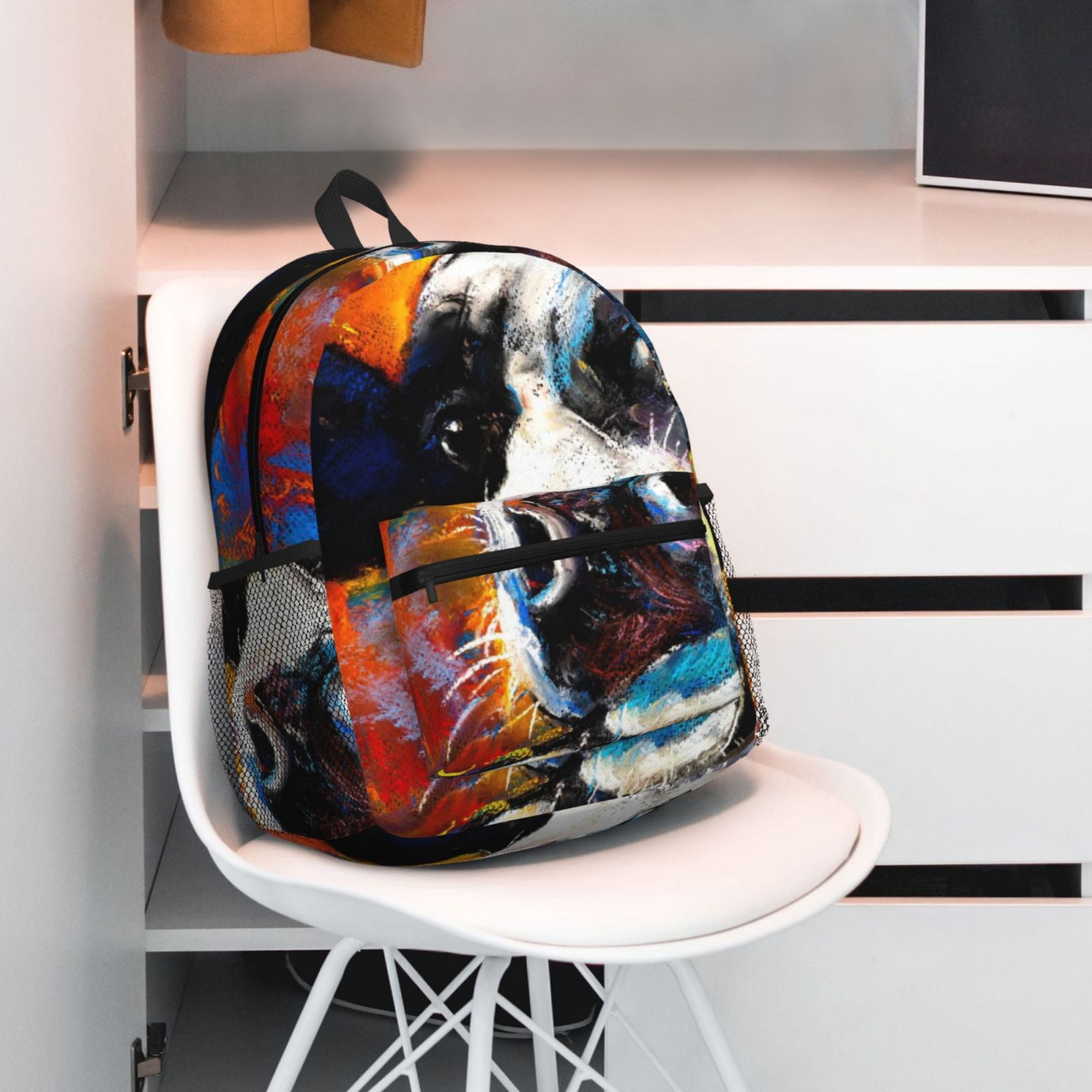 Vsdgher Cow Print Unisex Large Capacity Bookbag Schoolbag Casual Daypack for High School/College/Teens/Travel/Work