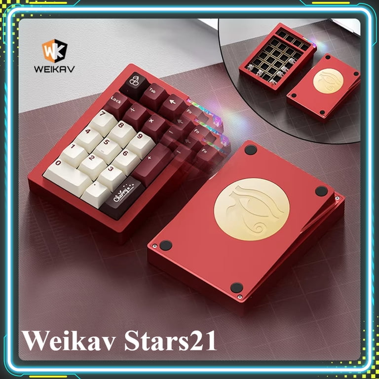 Weikav STARS21 PAD Mini Keypad Kits RGB Wireless Bluetooth Tri