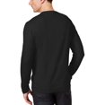thumbnail image 2 of ALFANI Mens Black Heather V Neck Classic Fit Cotton Blend Pullover Sweater L, 2 of 2
