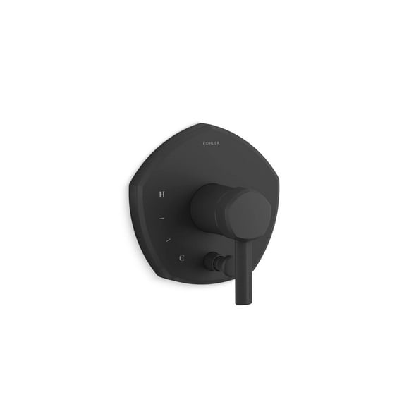 Moldura para válvula de ducha Kohler OCCASION T27044-4-BL, color negro mate