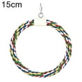 thumbnail image 2 of SPRING PARK Bird Perches Parrot Cotton Rope Circle Ring Stand Bird Toy Spherical Swing Perch Toy, 2 of 7