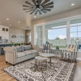 thumbnail image 2 of Linon Home DÃ©cor Vintage Area Rug or Runner Collection, Gray and Charcoal, 8' x 10', 2 of 3