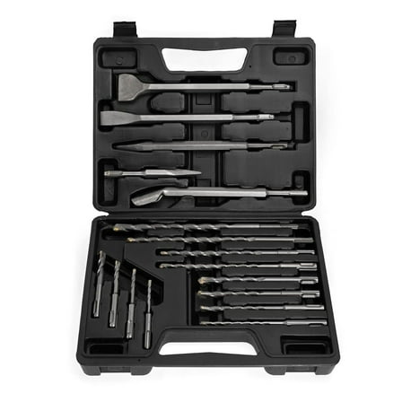 17 Pc Drill Bits Chisel SDS Plus Hammer Bits Concrete Hammer Drill Set SDS Plus Case
