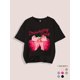 thumbnail image 1 of Strawberry Girl" Cute Graphic Tee for Girls - Casual Round Neck, Short Sleeve, Soft Polyester Blend, Machine Washable - Summer Collection in Beige with Pink Strawberry & Bow Design, 1 of 6