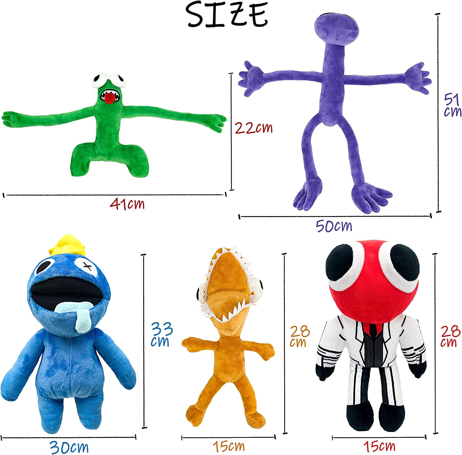 30cm Rainbow Friends Villain Plush Toy Game Figure Long Hand Monster Soft  Stuffed Animal Halloween Christmas Gift For Kids Fans