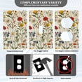 thumbnail image 3 of Yayeee Duplex Wall Plate 1-Gang 4.5"x2.7" Home Receptacle Light Switch Decorative Outlet Cover, Beige Floral, 3 of 7