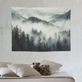 thumbnail image 4 of ONETECH  Misty Forest Tapestry Forest Trees with Mountain Tapestry Black and White Fantastic Fog Magical Tapestry 3D Vision Nature Landscape Tapestry for Bedroom Living Room Dorm, 4 of 7