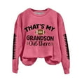 thumbnail image 4 of Baberdicy Women's Hoodless Hoodie Women's That's My Grandson Out There Football Lover Casual Sweatshirt, Pullover Sweatshirts for Women Hot Pink Xl, 4 of 9