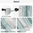 thumbnail image 5 of Teal Aqua Stripes Kitchen Curtains, Minimalist Abstract Vertical Lines Light Filtering Window Curtain Panels, 2Pcs Rod Pocket Window Treatments Set for RV Dining Room Study Room 42x45 Inches, 5 of 9