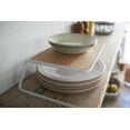 thumbnail image 3 of Yamazaki Home Dish Riser - 2 Sizes, White, Steel + Wood, Small, Supports 3.3 pounds, No Assembly, 3 of 7