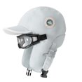 thumbnail image 2 of Njoeus Winter 2 in 1 Thermal Trapper Bomber Hat with Ear Flap Women Men Warmer Windproof Hats with Chin Buckle Baseball Ski Cap with Goggles, 2 of 3