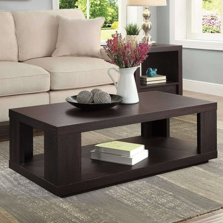 Better Homes & Gardens Steele Coffee Table with Spacious Lower Shelf, Espresso