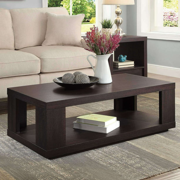 Better Homes amp Gardens Steele Coffee Table with Spacious Lower Shelf 