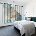 thumbnail image 5 of Marble Blackout Curtains,Abstract Wild Symbol Stone Bedroom Darkening Curtain Grey Blue Ink Watercolor Thermal Insulated Grommet Living Room Decor Window Drapes 2 Panels Set-42"W x 45"L (Pack of 2), 5 of 7