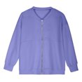 thumbnail image 4 of ClodeEU Zip Up Jackets For Womens, Long Sleeve Sweatshirts ,Fall Outerwear with Pockets Purple,Womens Plus S, 4 of 6