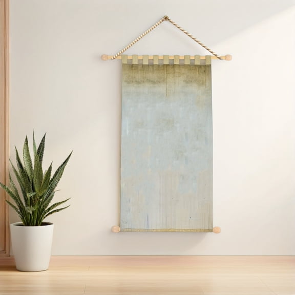 DEEPCRAFF 8-Piece Wood Tapestry Hanging Poles Set Beige Wall Rods for Easy Mounting and Displaying Art, Rugs, Blankets