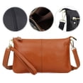 thumbnail image 3 of Dinheiro Bolso para cadáveres de mujer en piel auténtica, bolso de hombro sencillo y versátilAmarillo tierra, 3 of 5