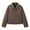 Brown, variant on Hvyesh Barn Jackets for Women Cropped Zip Up Jacket Dressy Zipper Solid Coats Fall Winter Trendy Motorcycle Jackets 2025