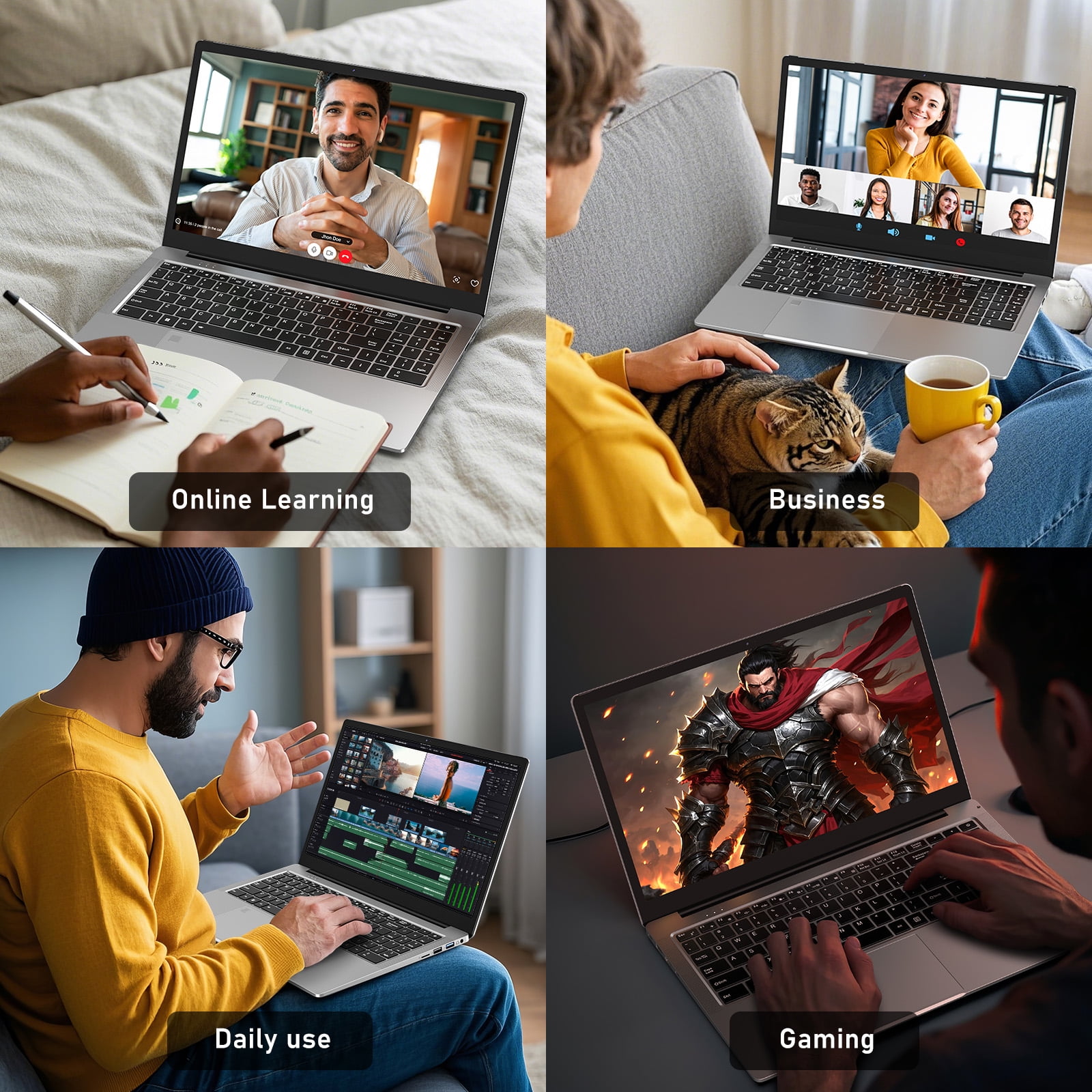 Chheart Gaming Laptop AMD Ryzen 7 5825U 16 inch Laptop Computer,16GB,DDR4 Sodimm,1T Ssd,Fhd,Windows 11 Pro,Wifi 6,Backlit Keyboard