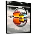 thumbnail image 2 of Designart "Reflection This Rainbow Grayscale wall art" Abstract Floater Framed Canvas Print, 2 of 7