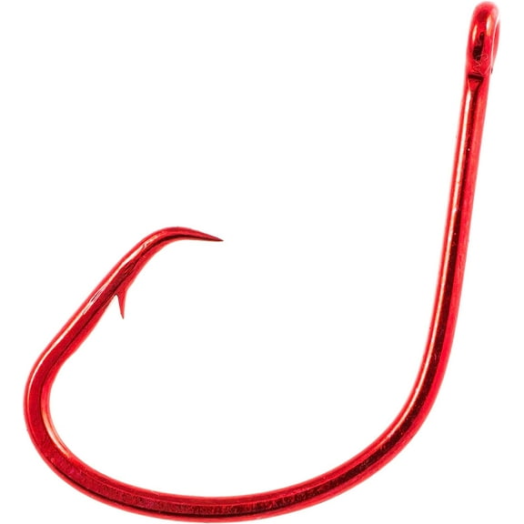 Owner Hooks Mutu Light Circle Hook Red Size 1/0 7 Pack 5114-113