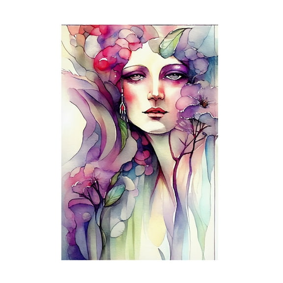 Canvas Wall Art - Sasha 'Woman II' Wall Art for Living Room, Bedroom, or Office Décor by Trademark Fine Art - 12 x 19 Inches