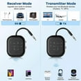 thumbnail image 2 of Bluetooth 5.3 Transceiver -Adaptive High-Definition Low Latency Wireless Audio Adapter for Airplanes/TV/Car, 2 of 5