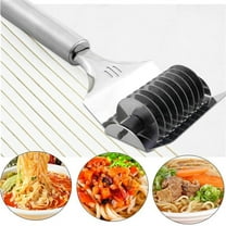 Stainless Steel Noodle Lattice Roller, Pasta Noodle Cutter, Dough Cutter with Comfort Handle, Pasta Spaghetti Maker for Kitchen Cooking Tools, 1 Pcs, 8.66x2.76"