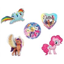 My Little Pony Characters Pinkie Pie Rainbow Dash Sunny Alicorn 5 Piece Set Birthday Party Decorations Balloons