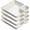 White, variant on Plates with Dipping Cup,4-Pack 8-Inch Divided Snack Plates with Sauce Holder,Reusable Serving Dishes for Chips,Sushi,Dumplings & Appetizers