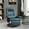 thumbnail image 3 of GVN Chaise Lounge, Lounge Chair,Adjustable Swivel Lounge Chair with Footrest, Armrest and Wrapped Wood Base, Blue, 3 of 11