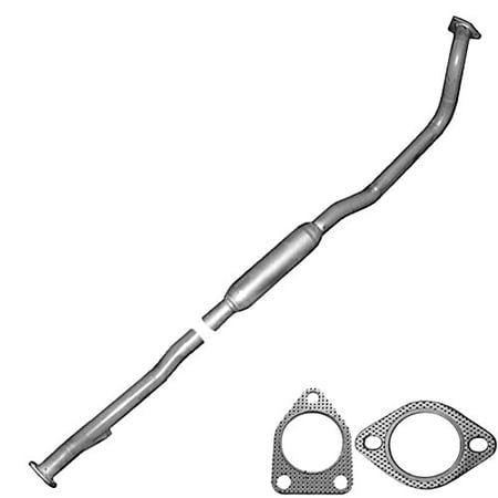Northeastern Exhaust | Direct Fit Resonator Pipe Compatible for Mitsubishi Outlander 2003-2006 2.4L | AWD | Free Gaskets Included | Automotive Replacement Part