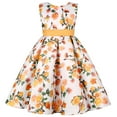 thumbnail image 1 of Xuewenshw Robe d'Été Sans Manches à Imprimé Floral pour Filles, Robe de Soirée, Vêtements pour Enfants, Robe de Concours pour Filles, 1 of 6