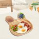 thumbnail image 2 of Plato de madera para postres y aperitivos infantiles, adorable plato de madera con forma de conejo, vajilla para niños n.° 1, 2 of 11